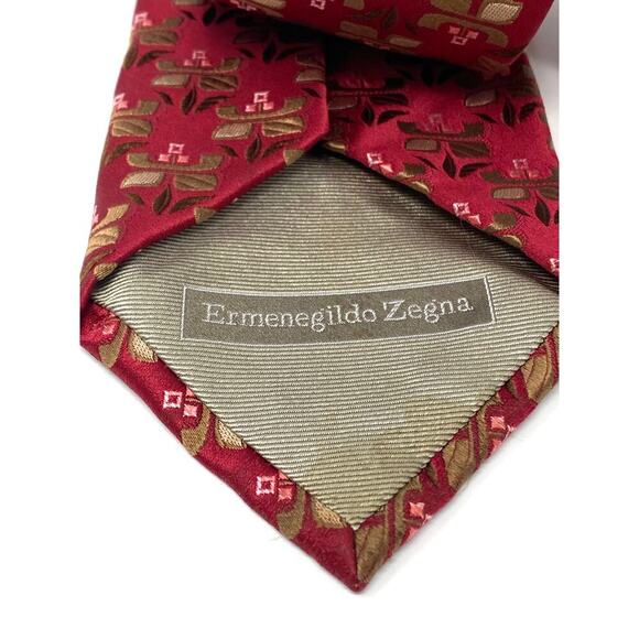 Vintage Ermenegildo Zegna 100% Silk Tie Exclusive Floral design - Picture 3 of 8